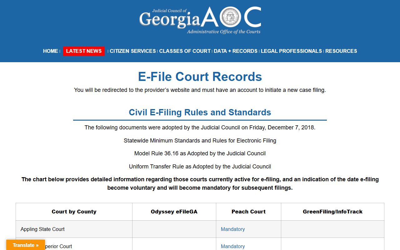Douglas County clerk records Georgia e-file court records source