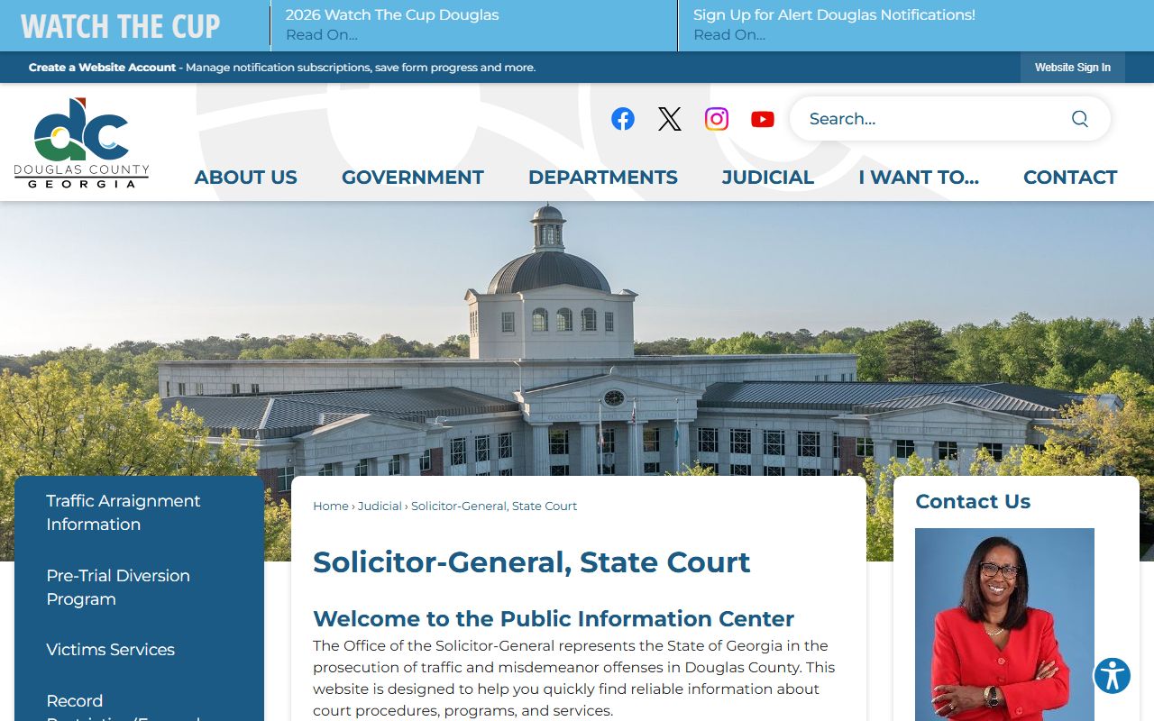 Douglas County criminal court records Solicitor-General State Court