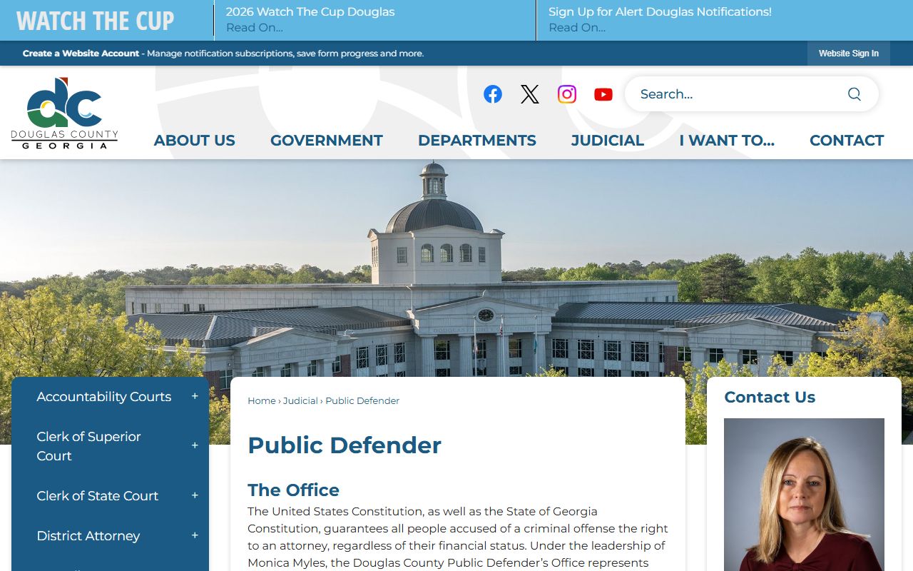 Douglas County criminal court records Public Defender office