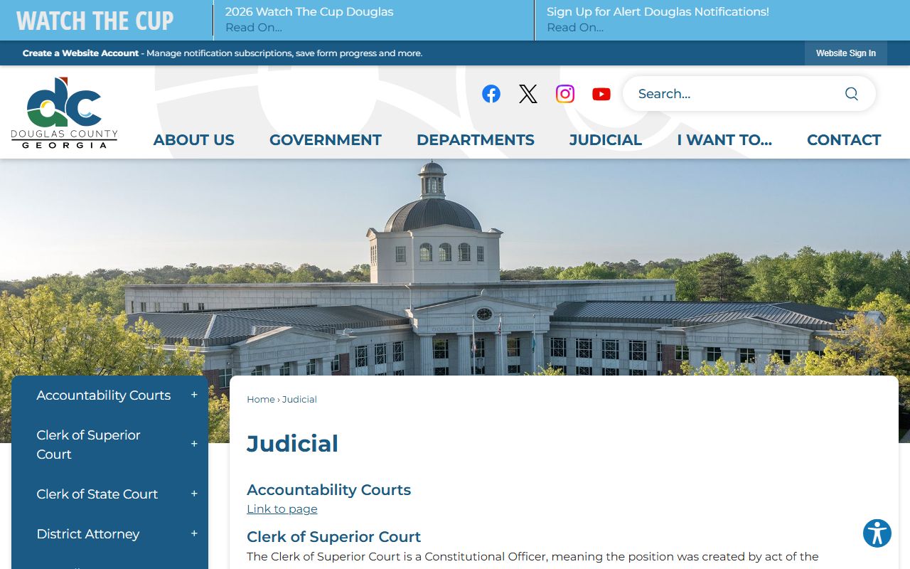 Douglas County court records judicial offices page