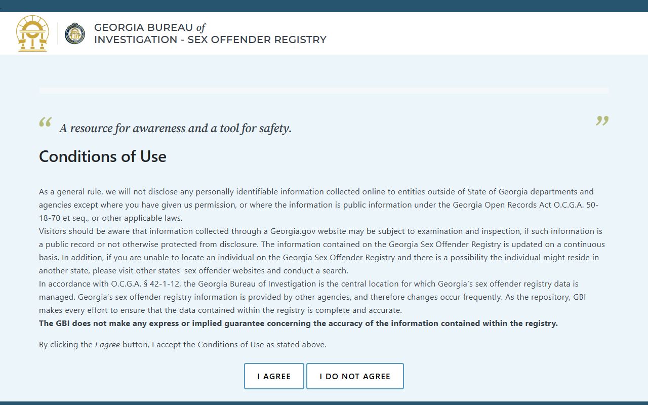 Douglas County inmate search GBI sex offender registry