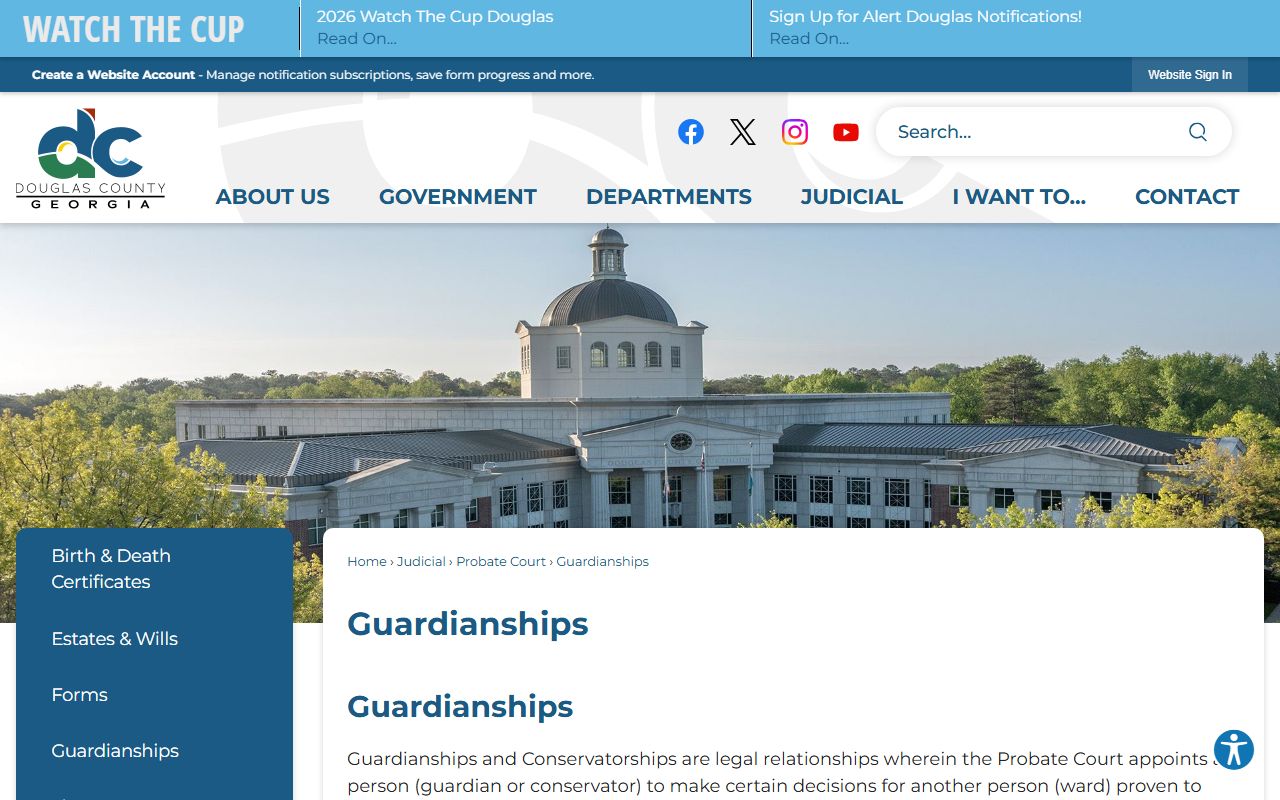 Douglas County probate records guardianship filing source